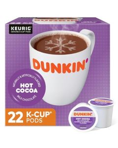 Dunkin Donuts Milk Chocolate Hot Cocoa SingleServe KCup Box Of 22