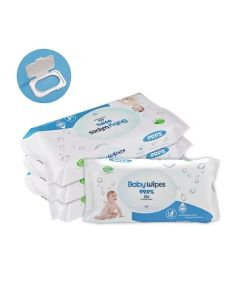 Baby Wipes 99.9% EDI Purified Water Alcohol-Free, 180 Count (3 Packs)，Extra Large 6.6*7 inch，Gentle for Newborn & Sensitive Skin(Includes resealable lid)
