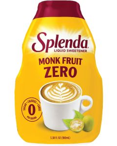 SPLENDA Monk Fruit Liquid Zero Calorie Sweetener Drops, 3.38 Fl Oz (100ml)