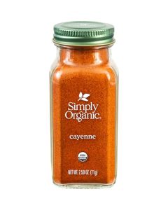Simply Organic Cayenne Pepper 250 Ounce Pure Organic Cayenne Peppers No GMOs Kosher Certified