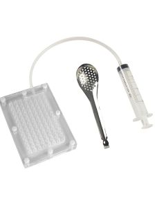 DUEBEL Spherical Caviar Dispenser Caviar Maker Box Molecular Gastronomy Kit 96 Holes Roe Sauce Dispenser with Infuser Strainer Spoon