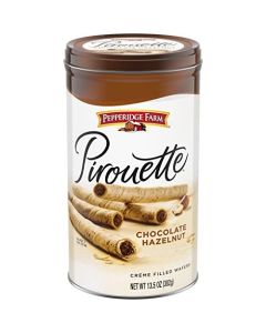 Pepperidge Farm Pirouette Cookies Chocolate Hazelnut Crme Filled Wafers 135 Oz Tin