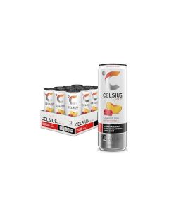 CELSIUS Sparkling Raspberry Peach Sugar Free Energy Drink 12 Fl Oz Pack of 12