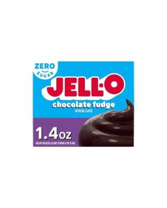 JellO Chocolate Fudge Zero Sugar Instant Reduced Calorie Pudding Pie Filling Mix 14 oz Box
