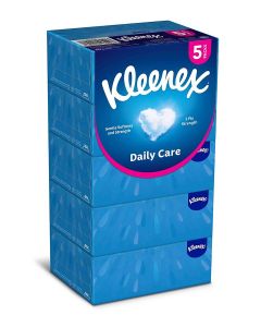 Daily Care Facial Tissue - Pack Of 5 Boxes, 190 Sheets X 2 Ply