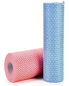 Non Woven Reusable Kitchen Towel Roll - Pack of 1 (80 Pulls Roll, 80 Sheets)