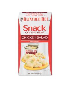 BUMBLE BEE Snack on the Run Chicken Salad with Crackers Pack of 12 35 oz kit