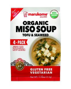 MAKJUNS Marukome Organic Miso Soup Tofu Seaweed, 1.1 oz