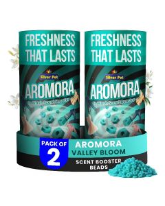 Aromora Fabric Deodorizer Valley Bloom - Pack of 2 - Laundry Perfume In-Wash Scent Booster Beads 200g , Refreshing Long-Lasting Laundry Fragrance, Suitable for Use with Fabric Softeners and Detergents