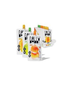 Dally Variety Pack Mango Peach Apple Drinkable Konjac Jelly 10 Pouches 10Calorie Keto Gluten Free Sugar Free Korean Fruit Snack Prebiotics Postbiotics for Skin Immune Weight Management