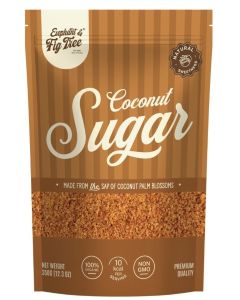 Elephant & Fig Tree Organic Coconut Sugar 350g / Natural Low Glycemic Sweetener / Non GMO / Unrefined Sugar Alternative / Vegan / Perfect for Coffee, Tea, Baking & Cooking