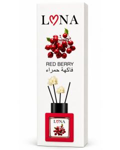 Lona Red Fruit Room and Office Air Freshener, 50ml, with a set of reeds and scented roses