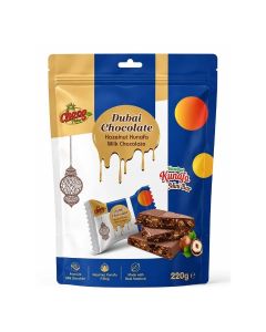 Choco Palace Dubai Chocolate Hazelnut Kunafa Milk Chocolate Mini Bar- 220gms