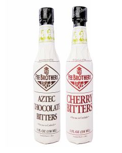 Fee Brothers Aztec Chocolate & Cherry Cocktail Bitters - Aromatic Cocktail Mixer & Concentrated Flavoring, Gluten Free, Vegan-Friendly, 1-5 fl oz Bottle of Each Flavor