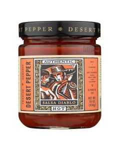 Desert Pepper Salsa Diablo Hot 16 Ounce Pack of 6