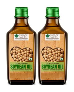 Bliss Of Earth Organic Soyabean Oil For Cooking Cold Pressed Hexane Free 500ML Pack of 2
