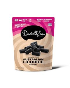 Darrell Lea Soft Australian Licorice NonGMO No Palm Oil Vegetarian Friendly No High Fructose Corn Syrup Soft Chewy Licorice Candy Made in Australia Original Black 7 Ounce Pack of 1