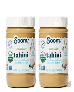 Soom Foods Organic Tahini, Creamy Sesame Paste, 16oz, 2 Pack