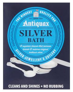 Antiquax Silver Bath – Instant Silver Cleaner, 3 x 50g Sachets, Fast & Easy Tarnish Remover for Silver Dishes, Jewellery & Silverware