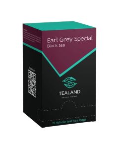 Tealand Earl Grey 15 Sachet Box Organic Herbal Tea Bags Malty Rich 100% Natural Ingredients Antioxidants Rich Helps Destress Soothing Calming Tisane