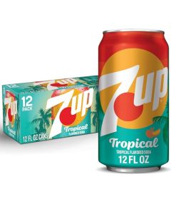 7UP Tropical Soda 12 fl oz cans 12 pack