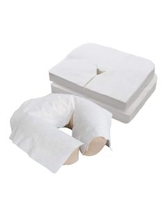 Face Cradle Covers, 200 Pack, White, 30 x 40 cm, Soft Fibre, for Massage Tables & Spas