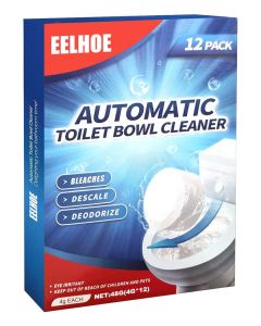 Toilet Bowl Cleaner, Automatic Toilet Bowl Cleaners with Bleach, Durable Toilet Tank Cleaners with Sustained-Release Technology, Household Toilet Cleaners with Easy Operation - 12 PACK