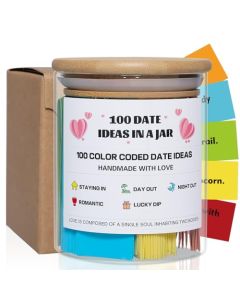 MSEHKM 100 Date Ideas In A Jar Date Night Ideas Color Coded Date Ideas Budgetfriendly Date Jar WeddingAnniversaryBridal ShowerNewlyweds Gifts for Couples pure