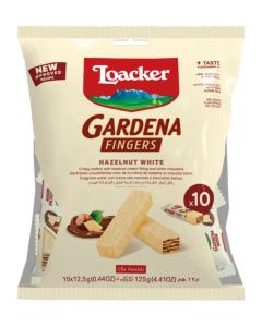 Loacker Gardena Finger Hazelnut White 125g