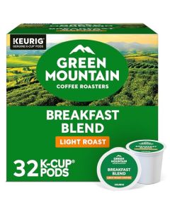 Green Mountain Coffee Roasters Breakfast Blend Keurig SingleServe KCup Pods Light Roast Coffee 32 Count