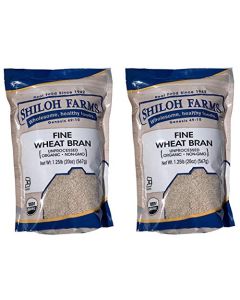 Shiloh Farms Organic Fine Wheat Bran 20 Ounce Bag Pack of 2 An easy and convenient way of adding fiber to your diet