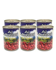 Al Murooj Red Kidney Beans Easy Open Can, 6x400g