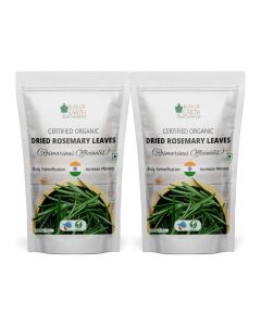 Bliss of Earth Dried Rosemary Leaves Certified Organic Rosmarinus Officinalis Great for Tea, Cooking, Hair & Memory 50GM Pack of 2