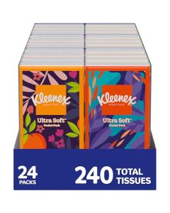 Kleenex OnTheGo Facial Tissues 72 OnTheGo Packs 3 Trays of 24 Packs 10 Tissues per Box 720 Total 3Ply Packaging May Vary