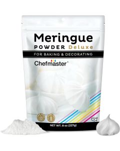 Chefmaster Meringue Powder Deluxe - Professional Egg White Substitute for Baking and Decorating, 8 oz