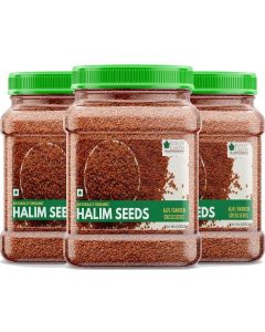Bliss of Earth Halim Seeds 600g (Pack of 3)/ Garden Cress Seeds (Aliv Seeds) / Iron Rich Natural Superfood / Supports Energy, Hair Growth, Weight Loss, & Digestion / Edible Seeds for Daily Nutrition