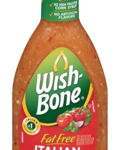 Wish-Bone Fat Free Italian Dressing, 444ml - Gluten Free Salad Dressing with No High Fructose Corn Syrup