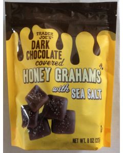 Trader Joe's Dark Chocolate Covered Honey Grahams with Sea Salt - 8 Oz
