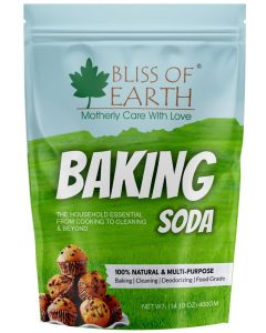 Bliss of Earth Baking Soda For Food & Cleaning Purpose 400gm Pure Sodium Bicarbonate for Baking Cleaning and Deodorizing Food Grade Non-GMO Eco Friendly