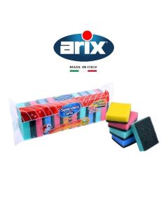 ARIX Splendelli Colorful Sponge Scourer 10PCS 1276: Your Kitchen's Heavy-Duty Cleaning Companion