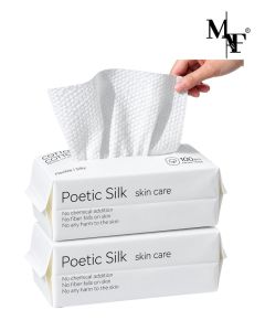 2Packs Disposable Face Towel Soft Washcloths Facial Cleansing Cotton Tissue Wet Dry Wipes Makeup Remover Towel for Skincare 200PCS/200 * 200MM