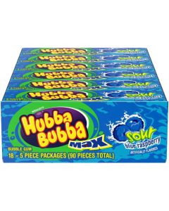 Hubba Bubba Sour Blue Raspberry Bubble Gum - 18 Count Pack
