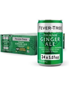 Fever-Tree Premium Ginger Ale - Refreshing Mixer with Natural Ingredients - 150 ML Cans - Pack of 24