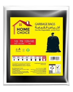 79 Gallons, Pack of 10-Pieces, Size 120x140 cm, Trash Bags, Heavy Duty Bio-degradable Garbage Bags Flat , Bin Liners