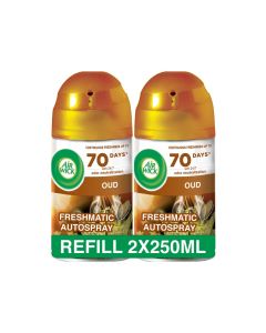 Air Wick Automatic Air Freshener Spray Refill, Oud Scent, 250ml x 2