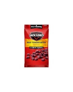 Jack Links Beef Tender Bites Teriyaki Half Pounder Bag Flavorful Meat Protein Snacks for Lunches 10g of Protein and 70 Calories per Serving Made with 100 Beef