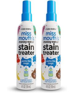 Miss Mouth's Messy Eater Stain Treater Spray 2 Pack 118ml Each Powerful Food And Baby Stain Remover For Clothes Bibs Upholstery Carpets And Fabrics Fast Acting Family Safe Cleaning Solution