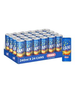 Rani Peach Juice with float 240ml in Can x 24 Pack