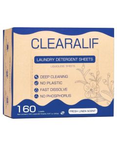 Laundry Detergent Sheets Fresh Linen 160 Loads, 80 Sheets