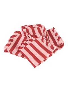 Red & Pink Stripe Ruffle Napkins